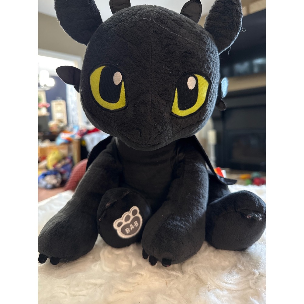 Build-A-Bear Toothless Night Fury Plush How to Train Your Dragon Black‎ 11 inch
